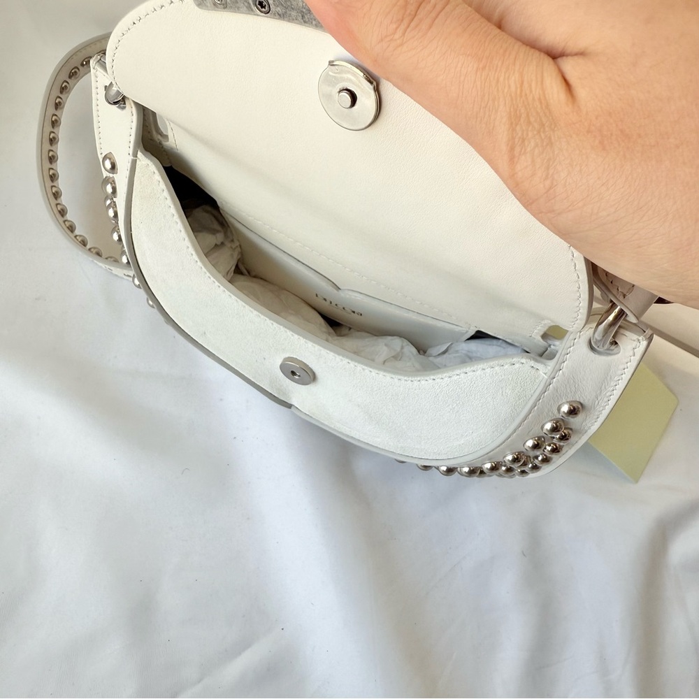 Del Core BABY BEETLE WITH STUDS in White - Picture 8 of 8
